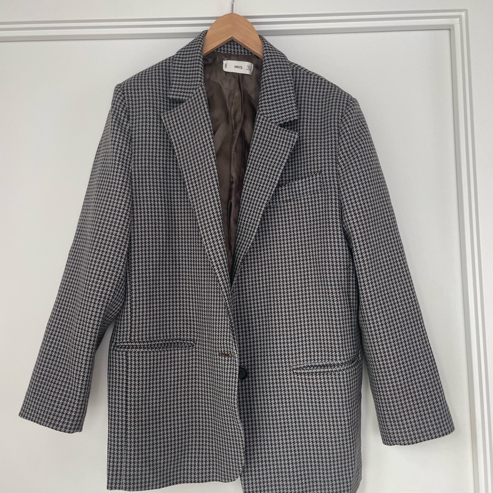 Mango Classic Houndstooth Blazer